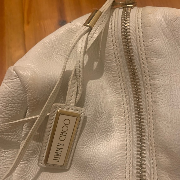 Jimmy Choo Authentic Vintage Weekender Bag. Soft White Leather. - Picture 2 of 8